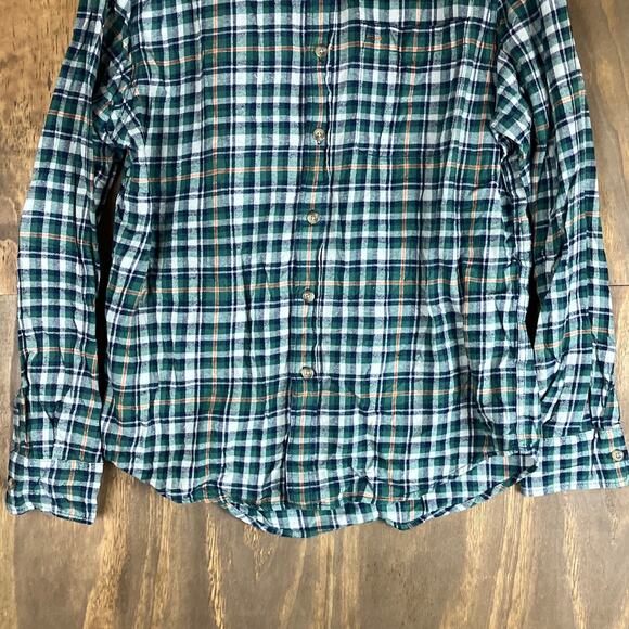 Eddie Bauer Mens Shirt Green Plaid Outdoor Soft Button Down 100% Cotton M - Picture 3 of 12
